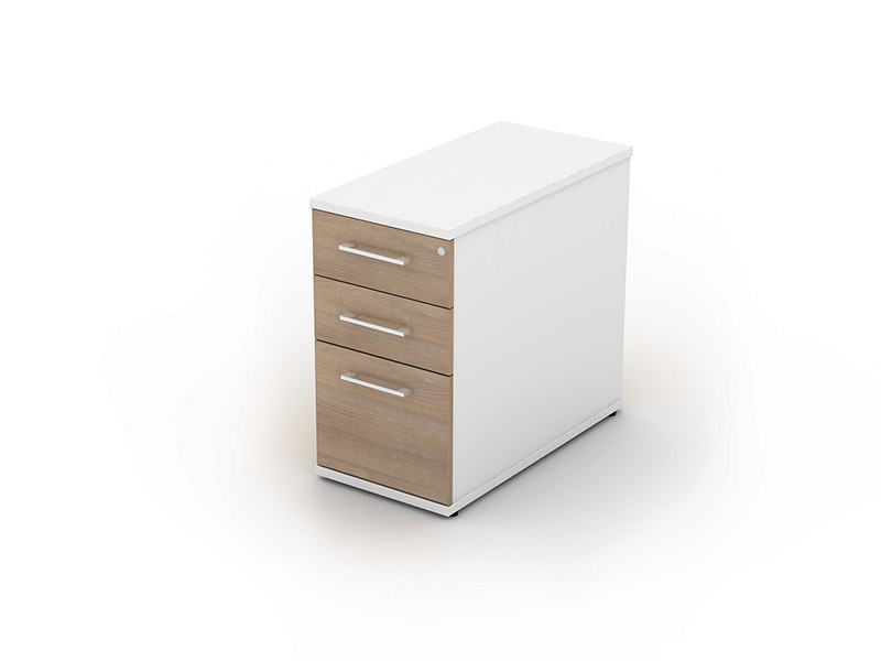 imperial desk high pedestal white