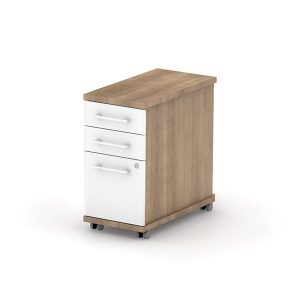 NARROW TALL MOBILE PED 3 DRAWER - 400 X 575 X 518
