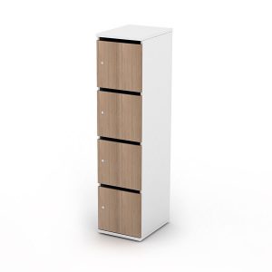 COLOURS STORAGE 4 DOOR PERSONAL POST LOCKER WITH 28MM OPENING - 400 W X 525 D X 1657 H