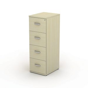 2 DRAWER FILING CABINET - 485mm x 600mm x 725mm HIGH - FRONT TO BACK GRAIN