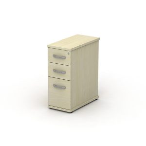 narrow desk high pedestal storage unit