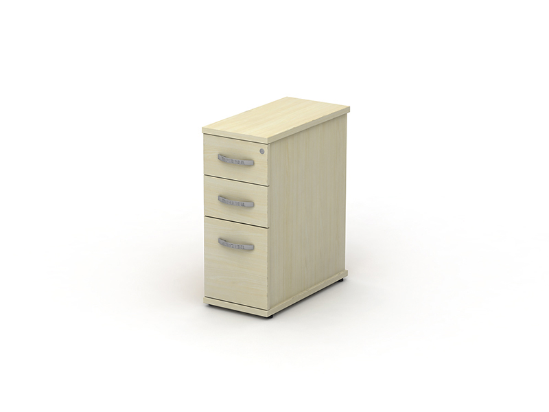 narrow desk high pedestal storage unit