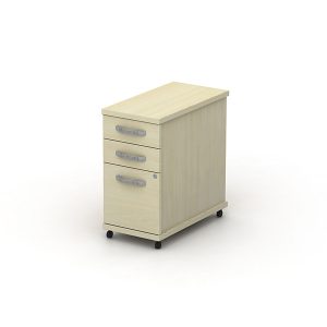 NARROW TALL MOBILE PED 3 DRAWER