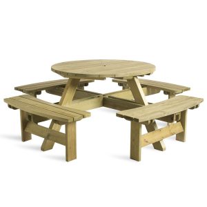 King Round Picnic Table 8 Seater