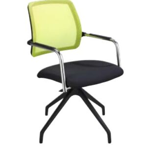 Breeze BSM031 High Mesh Back Armchair, with Black Swivel Base