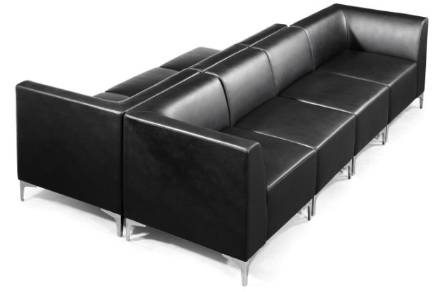 Faux Leather Modular Sofa Reception Seating