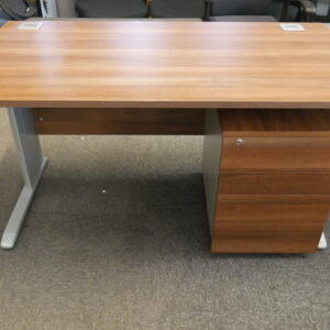 Used Condition 1440mm x 800mm Walnut Desk