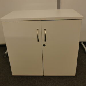 Used Condition Dams White Desk High Cupboard